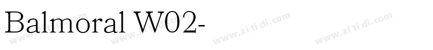 Balmoral W02字体转换